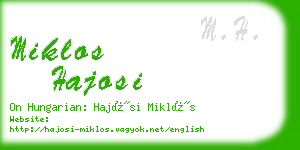 miklos hajosi business card